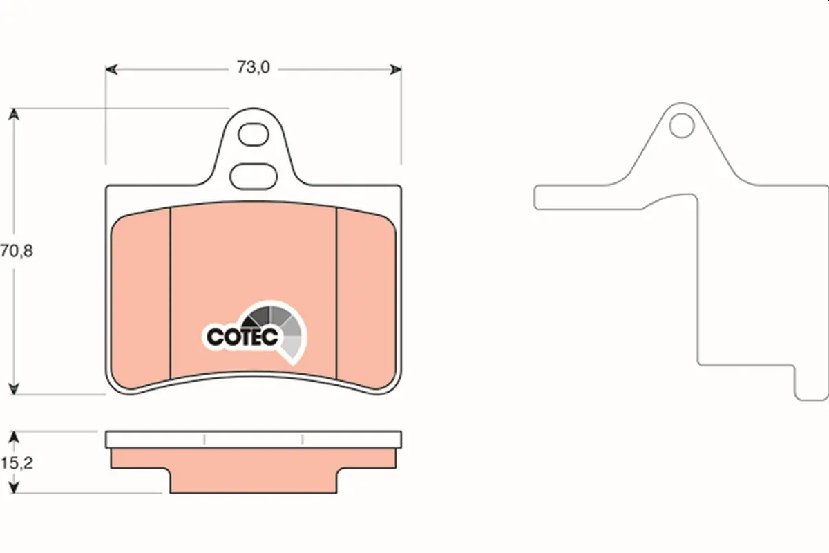 комплект спирачно феродо, дискови спирачки TRW                 