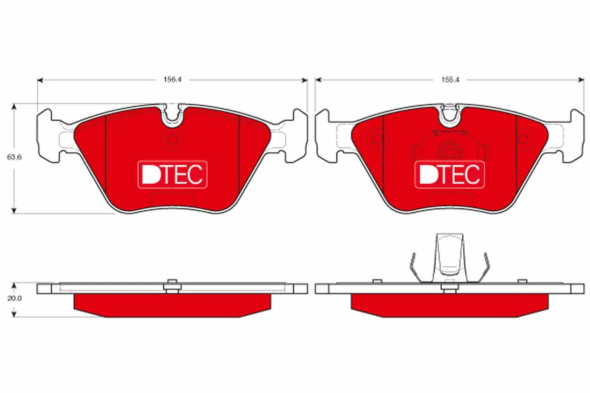 комплект спирачно феродо, дискови спирачки TRW                 