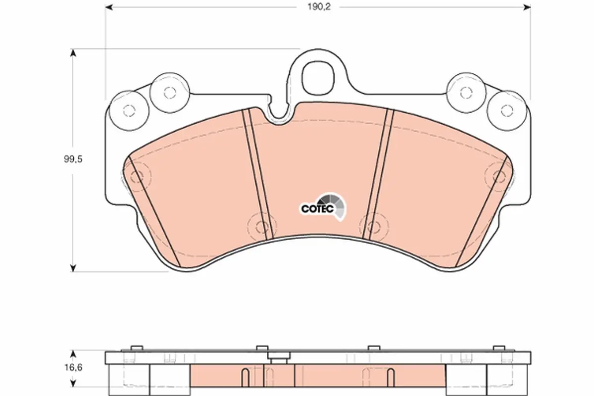комплект спирачно феродо, дискови спирачки TRW                 