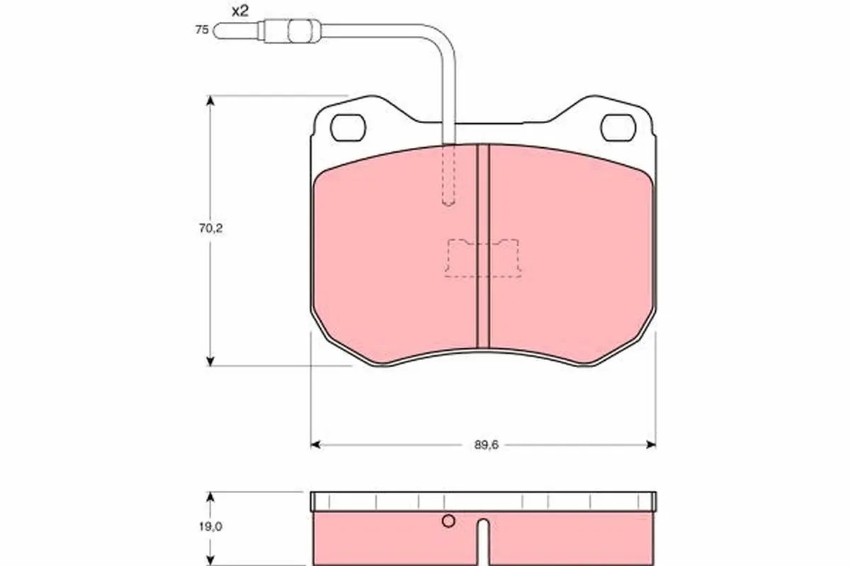 комплект спирачно феродо, дискови спирачки TRW                 