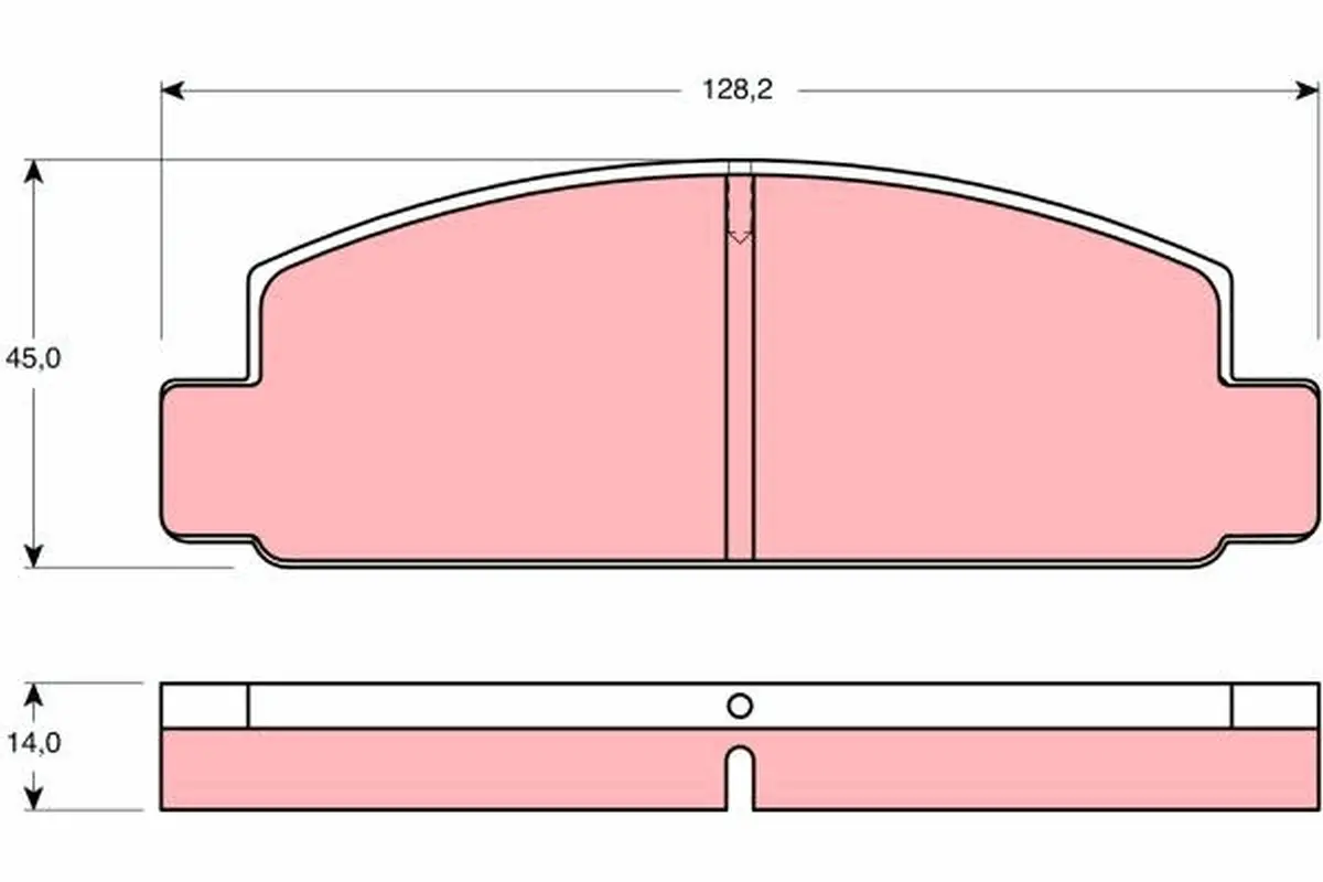 комплект спирачно феродо, дискови спирачки TRW                 