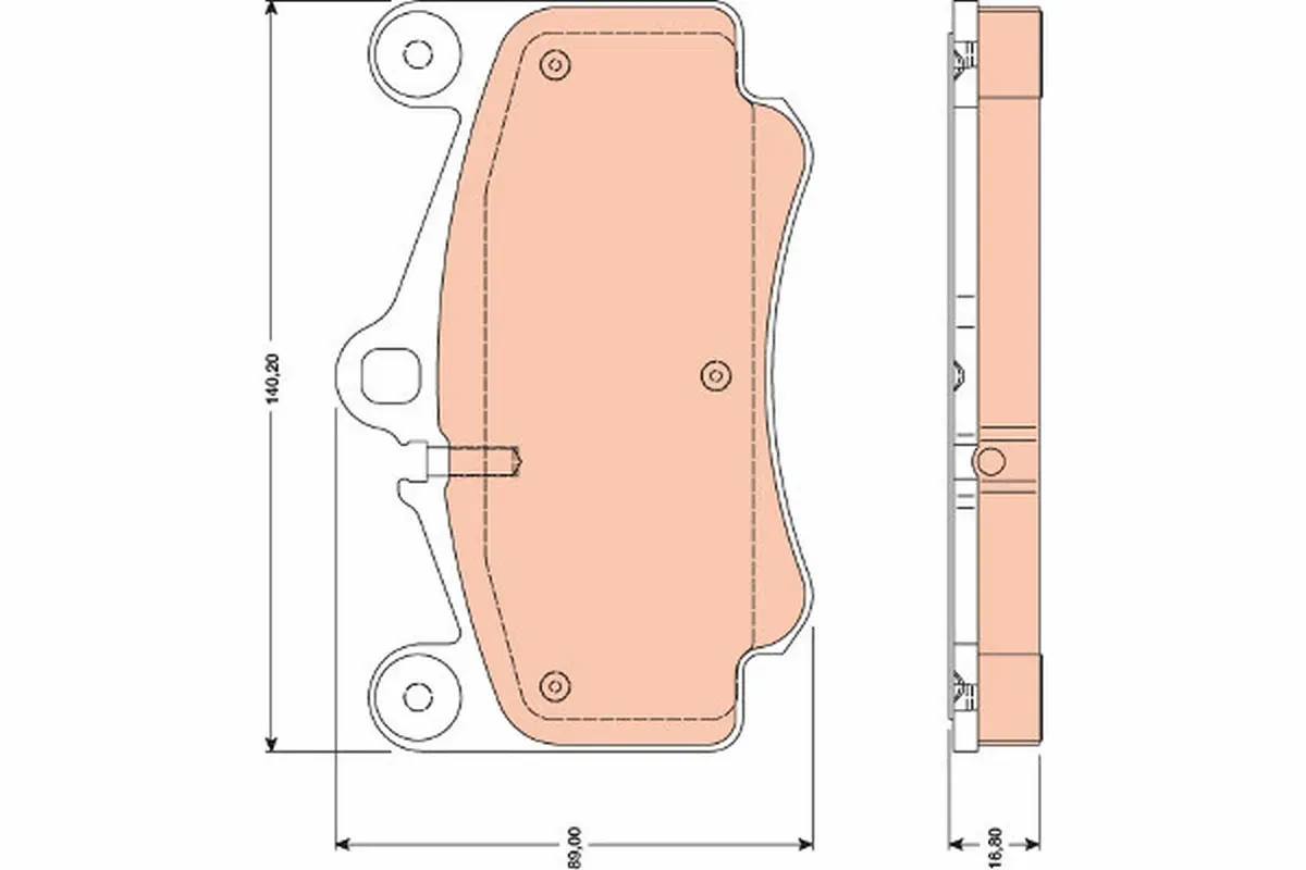 комплект спирачно феродо, дискови спирачки TRW                 