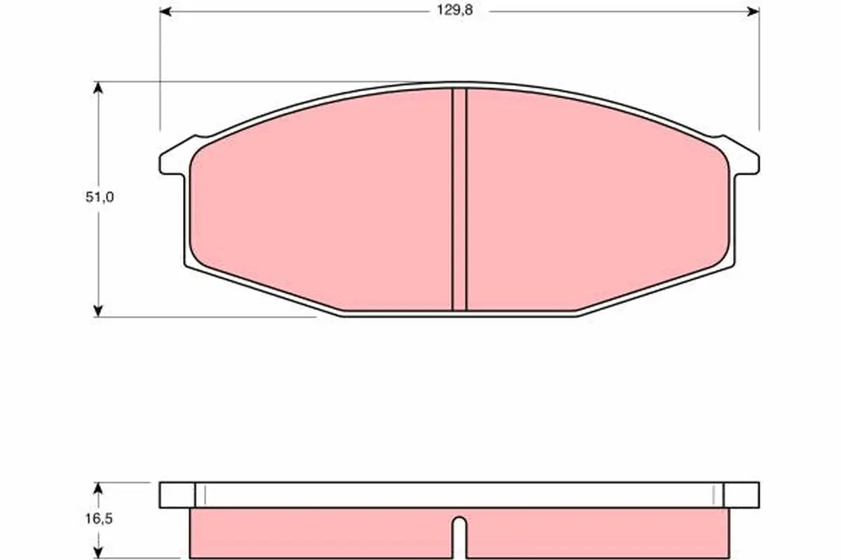 комплект спирачно феродо, дискови спирачки TRW                 
