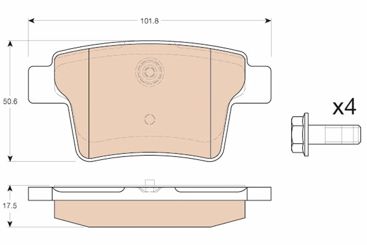комплект спирачно феродо, дискови спирачки TRW                 