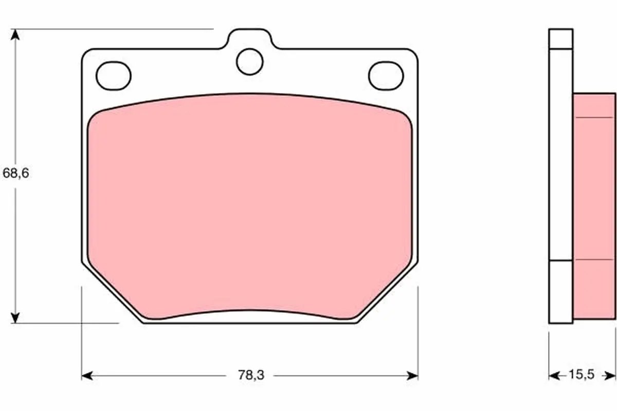 комплект спирачно феродо, дискови спирачки TRW                 
