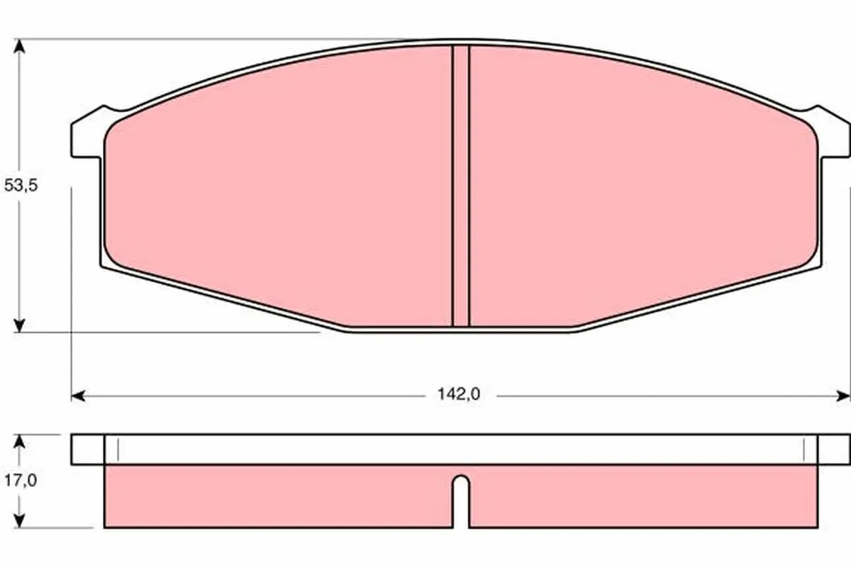 комплект спирачно феродо, дискови спирачки TRW                 