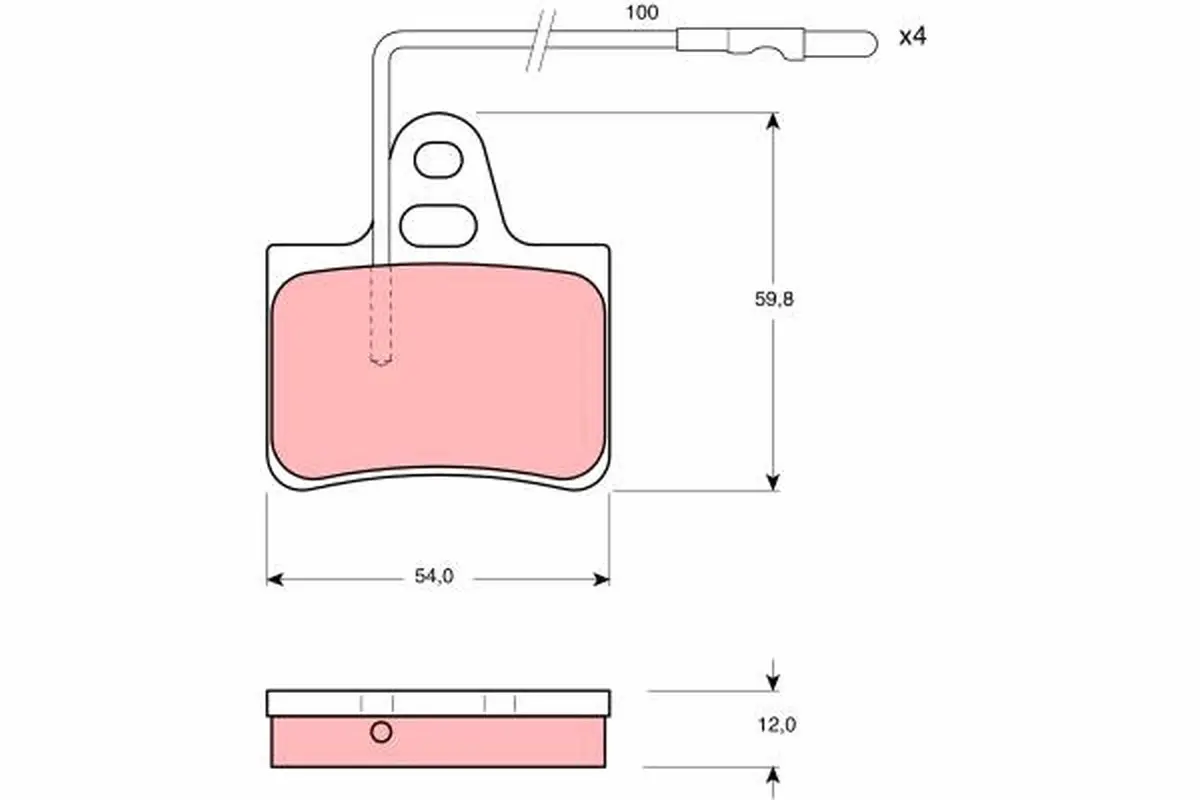 комплект спирачно феродо, дискови спирачки TRW                 