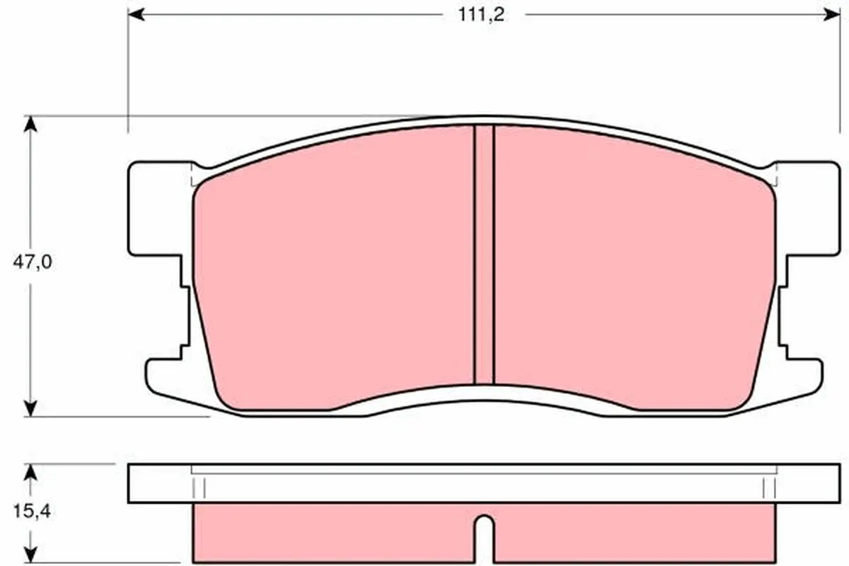 комплект спирачно феродо, дискови спирачки TRW                 
