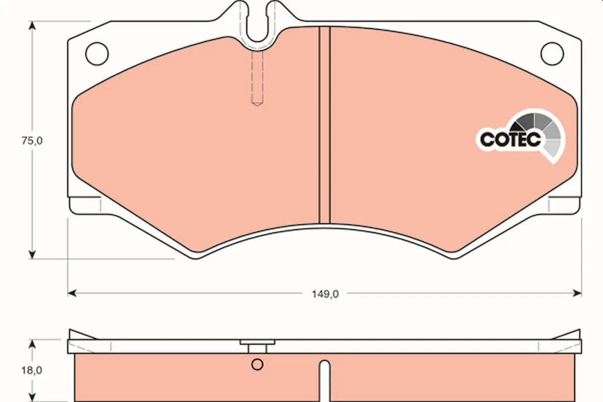 комплект спирачно феродо, дискови спирачки TRW                 