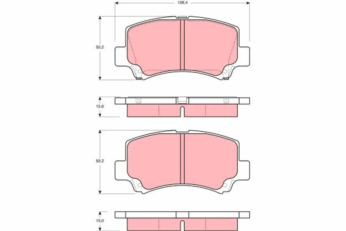 комплект спирачно феродо, дискови спирачки TRW                 