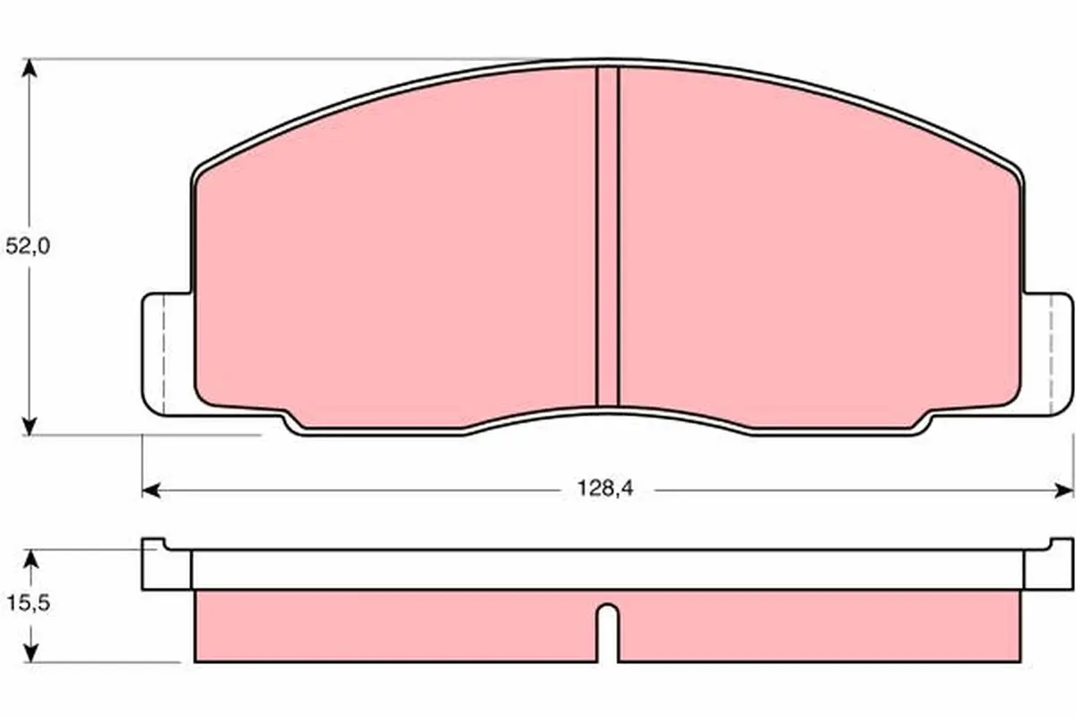 комплект спирачно феродо, дискови спирачки TRW                 