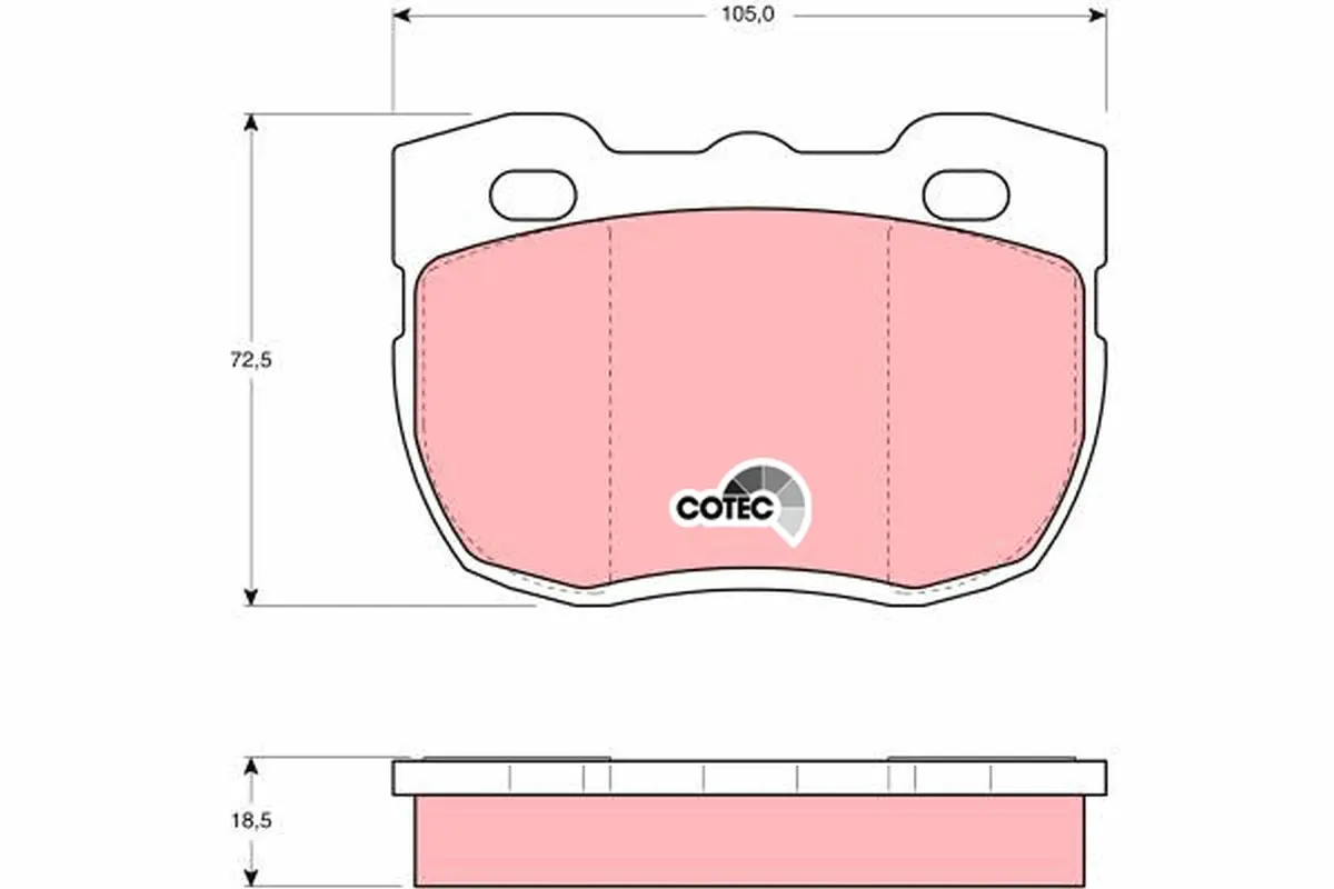 комплект спирачно феродо, дискови спирачки TRW                 