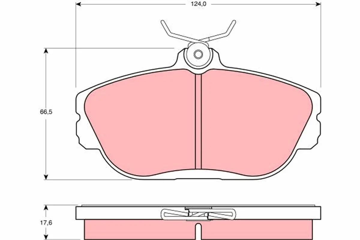 комплект спирачно феродо, дискови спирачки TRW                 
