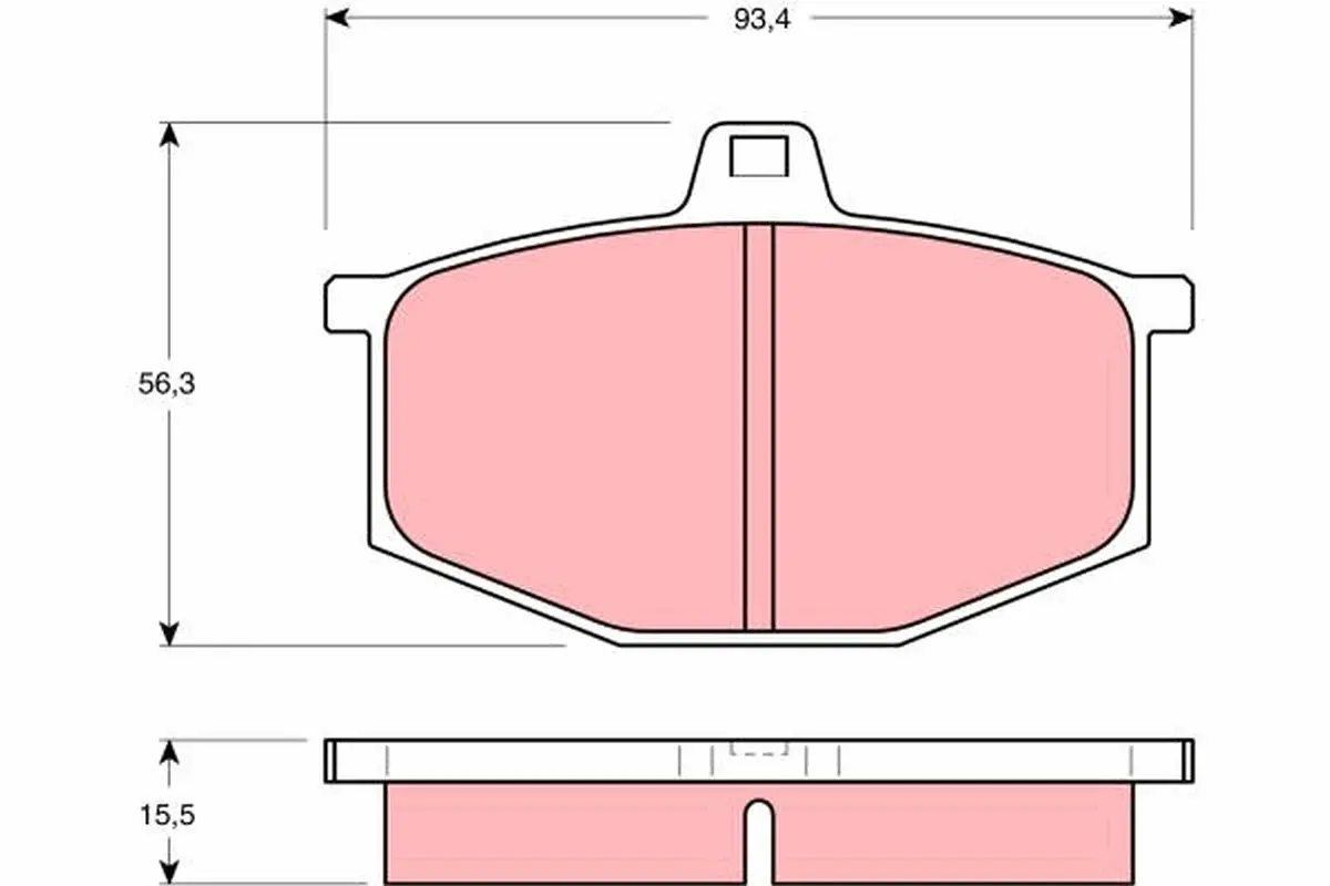 комплект спирачно феродо, дискови спирачки TRW                 