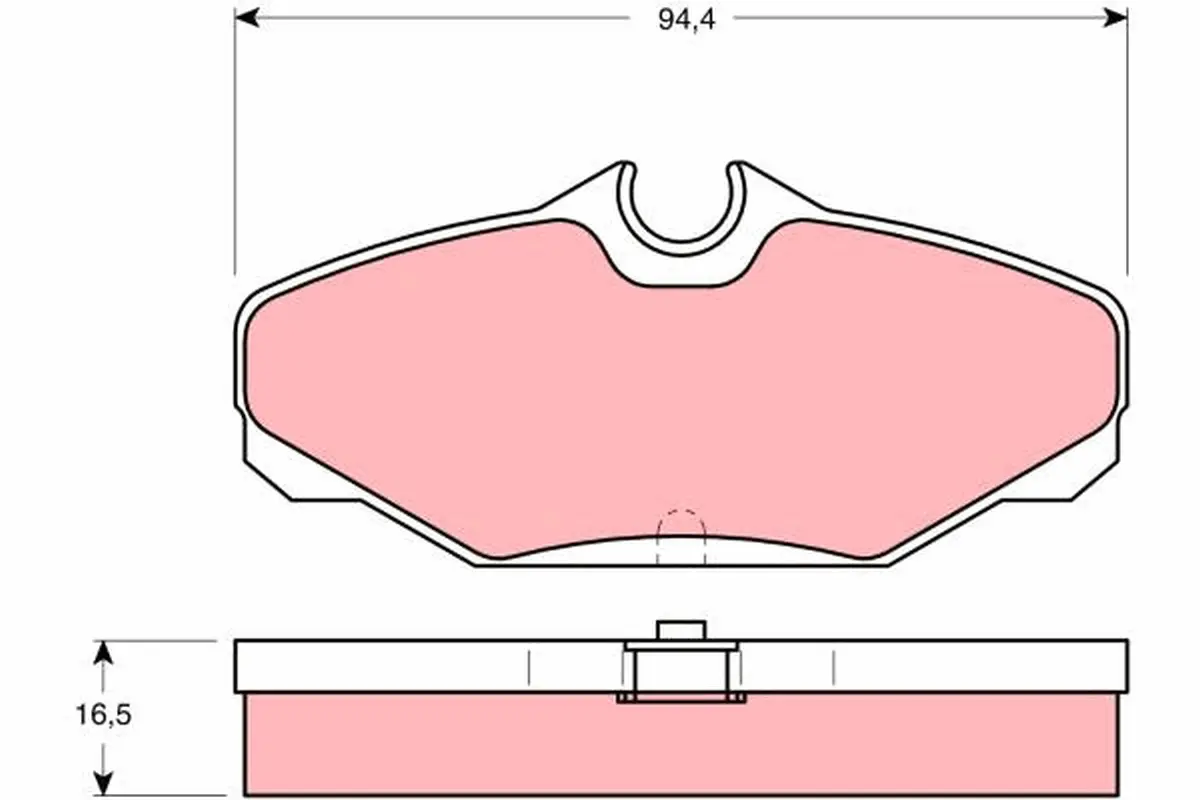 комплект спирачно феродо, дискови спирачки TRW                 