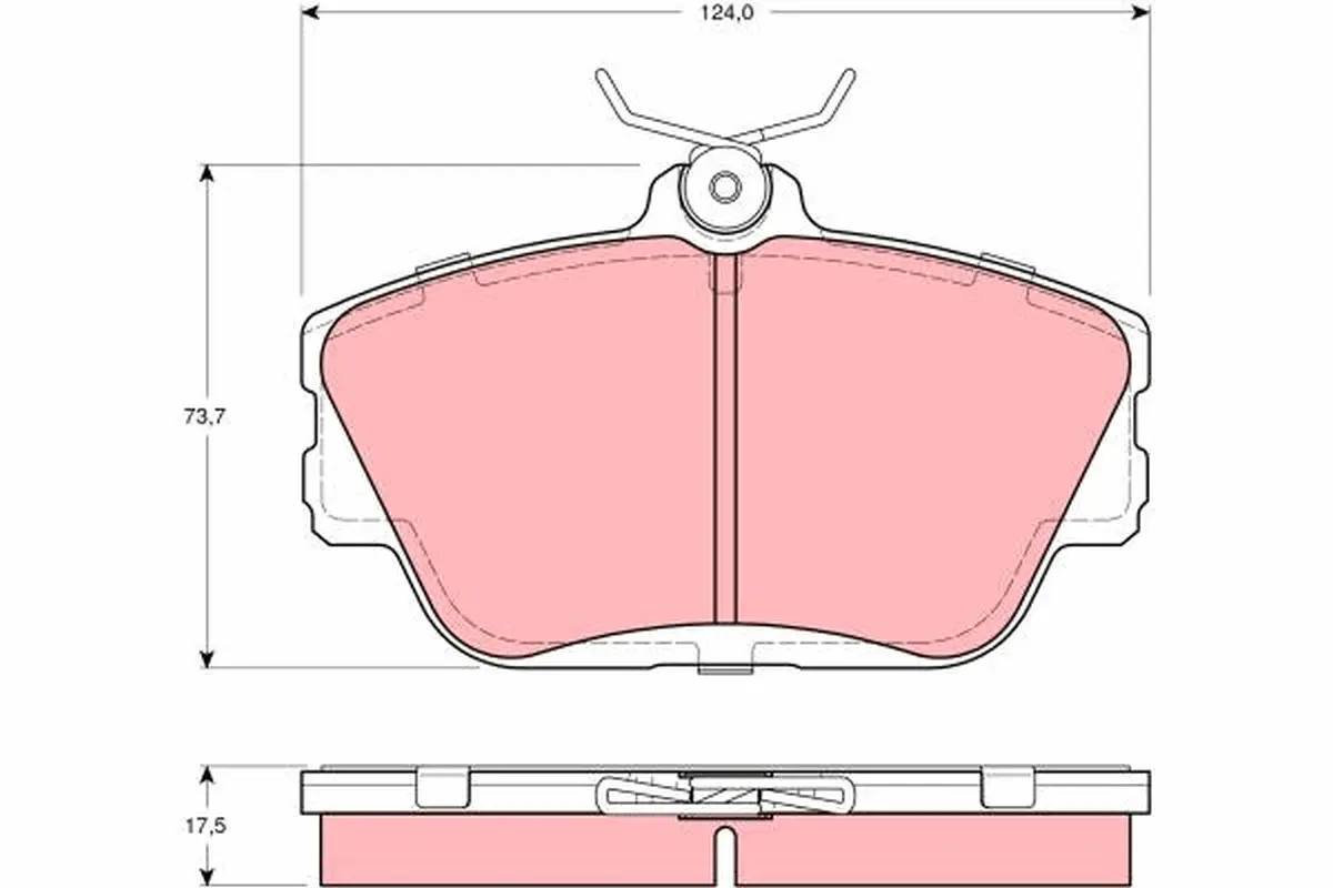 комплект спирачно феродо, дискови спирачки TRW                 