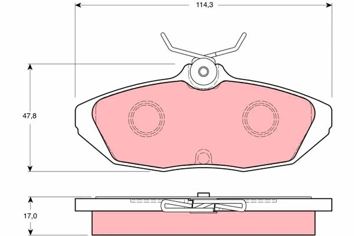 комплект спирачно феродо, дискови спирачки TRW                 