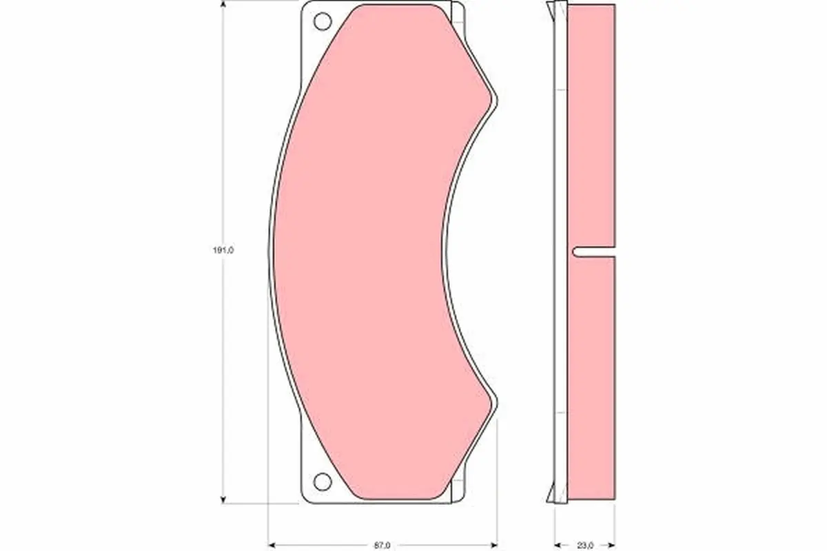 комплект спирачно феродо, дискови спирачки TRW                 