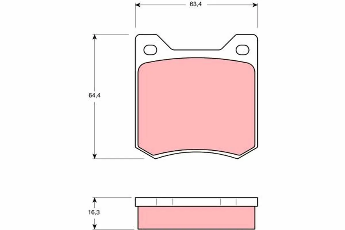 комплект спирачно феродо, дискови спирачки TRW                 