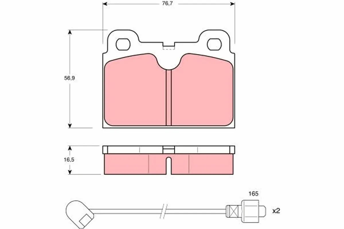 комплект спирачно феродо, дискови спирачки TRW                 