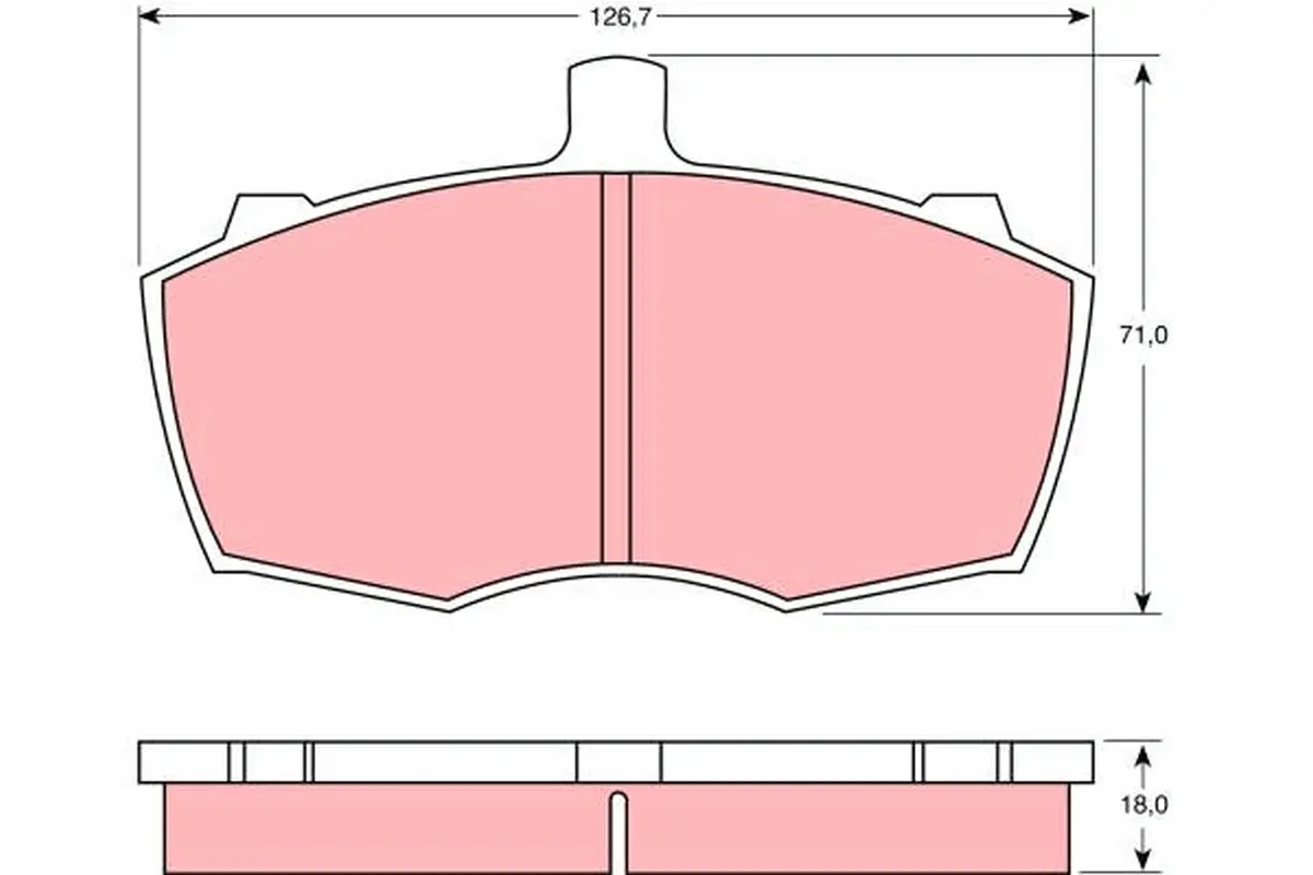 комплект спирачно феродо, дискови спирачки TRW                 