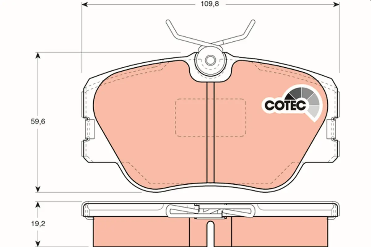 комплект спирачно феродо, дискови спирачки TRW                 