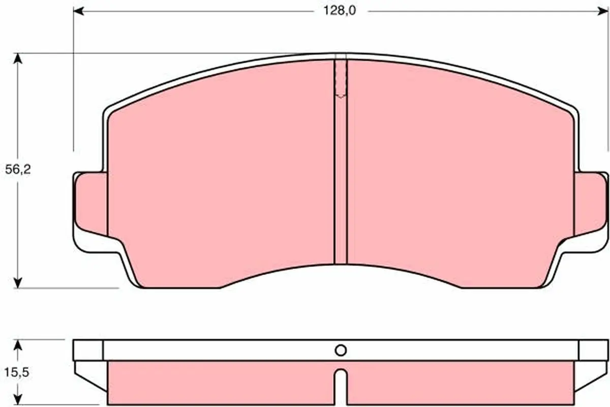 комплект спирачно феродо, дискови спирачки TRW                 