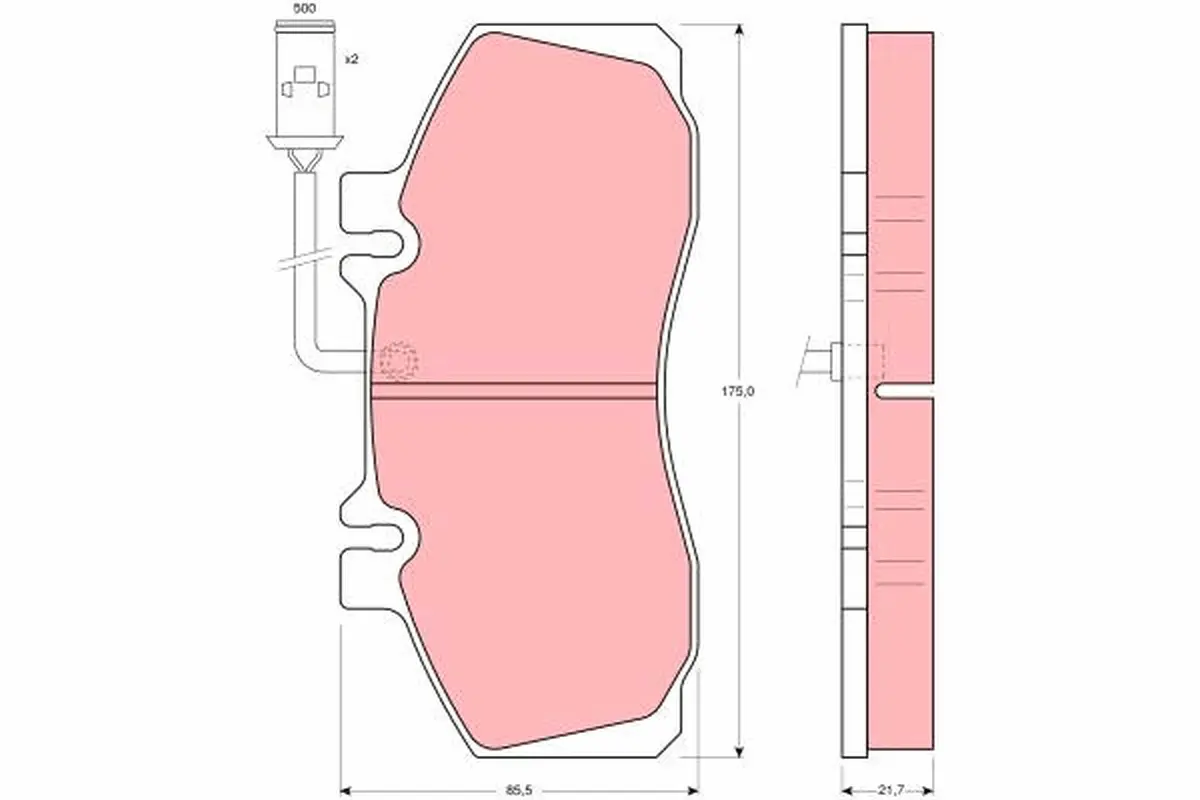 комплект спирачно феродо, дискови спирачки TRW                 