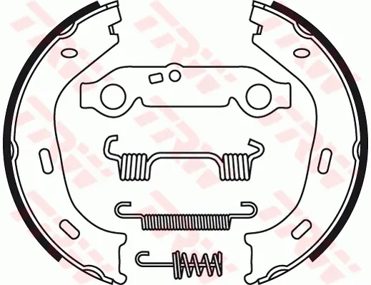комплект спирачна челюст, ръчна спирачка TRW                 