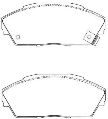 комплект спирачно феродо, дискови спирачки AISIN               