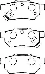 комплект спирачно феродо, дискови спирачки AISIN               