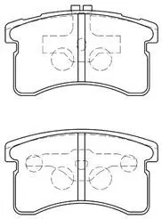 комплект спирачно феродо, дискови спирачки AISIN               