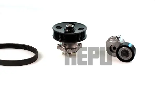 водна помпа - комплект пистови ремъци клиновидно оребряване HEPU                