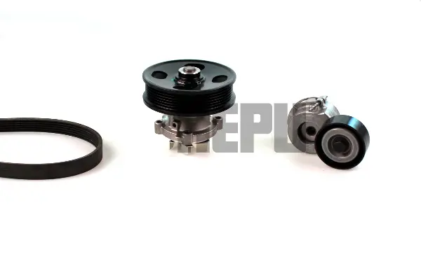 водна помпа - комплект пистови ремъци клиновидно оребряване HEPU                