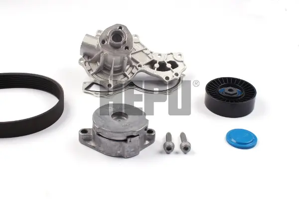 водна помпа - комплект пистови ремъци клиновидно оребряване HEPU                