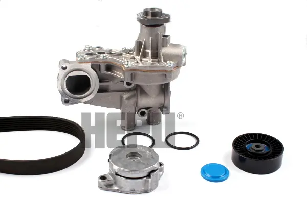 водна помпа - комплект пистови ремъци клиновидно оребряване HEPU                