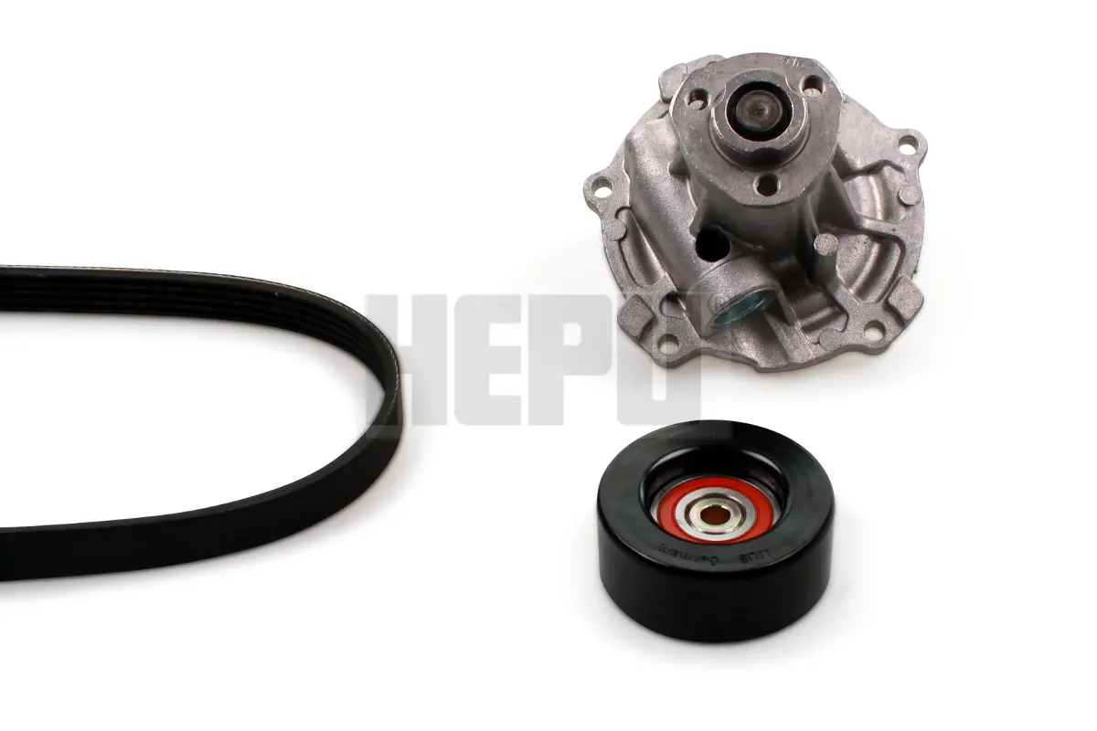 водна помпа - комплект пистови ремъци клиновидно оребряване HEPU                