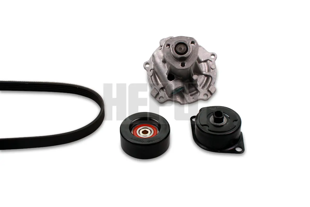 водна помпа - комплект пистови ремъци клиновидно оребряване HEPU                