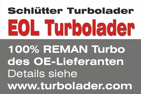 Турбина, принудително пълнене с въздух SCHLUTTER TURBOLADER