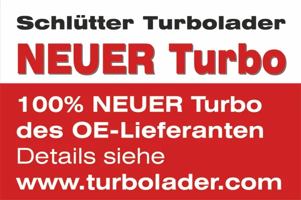 Турбина, принудително пълнене с въздух SCHLUTTER TURBOLADER