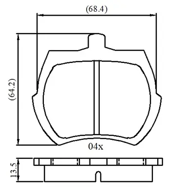 комплект спирачно феродо, дискови спирачки NATIONAL            