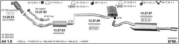 Изпускателна система IMASAF              