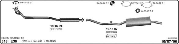 Изпускателна система IMASAF              