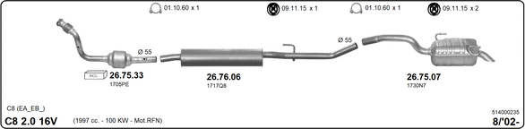Изпускателна система IMASAF              