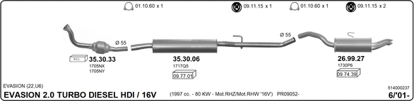 Изпускателна система IMASAF              