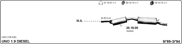 Изпускателна система IMASAF              