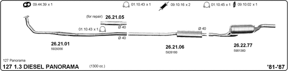 Изпускателна система IMASAF              