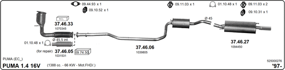 Изпускателна система IMASAF              