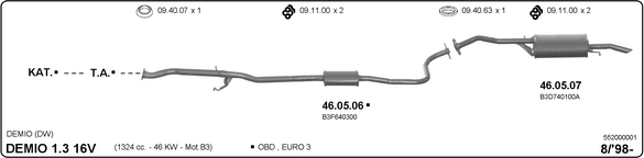 Изпускателна система IMASAF              