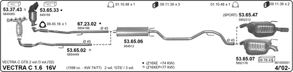 Изпускателна система IMASAF              